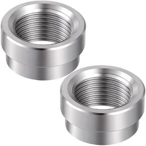2 Pcs O2 Sensor Bung, M18x1.5 Weld Oxygen Spacer, Stainless Steel Sensor Adapter (Silver, 0.98x0.51x0.86 inch) in Kuwait