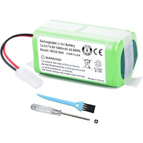3400mAh Vacuum Cleaner Battery Replacement for Xiaomi MI G1 MI-G1, Mop Essential G1 MJSTG1, SKV4136GL, Panasonic MC-WRC53, for Phicomm X3, for PUPPYOO R30 R30 Pro R35, for Flyco FC9601 FC9602 Robotic in Saudi Arabia