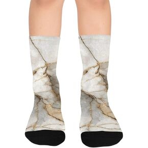 جوارب المشي لمسافات طويلة بطبعة رخامية ذهبية - جوارب شتوية حرارية سميكة دافئة للأطفال الصغار للأولاد والبنات للمدرسة، والارتداء اليومي والأنشطة الخارجية in Kuwait