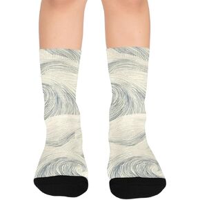 جوارب أحادية اللون للتنزه سيرًا على الأقدام - جوارب شتوية حرارية سميكة دافئة للأولاد والبنات الصغار للمدرسة، والارتداء اليومي والأنشطة الخارجية in Kuwait