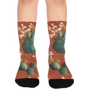 جوارب المشي لمسافات طويلة في حديقة صبار الصحراء - جوارب شتوية حرارية سميكة دافئة للأولاد والبنات الصغار للمدرسة، والارتداء اليومي والأنشطة الخارجية in Kuwait