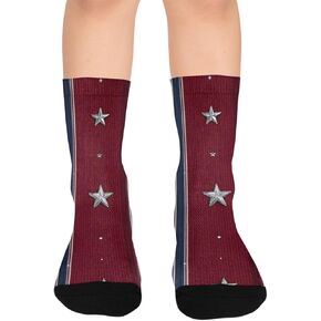 جوارب فيستيف ستارز مخططة باللون الأحمر للمشي لمسافات طويلة - جوارب شتوية حرارية سميكة دافئة للأولاد والبنات للمدرسة، والارتداء اليومي والأنشطة الخارجية in Kuwait