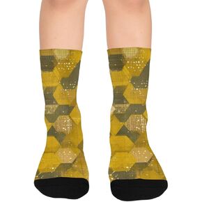 جوارب ريترو سداسية للمشي لمسافات طويلة - جوارب شتوية حرارية سميكة دافئة للأولاد والبنات الصغار للمدرسة، والارتداء اليومي والأنشطة الخارجية in Kuwait