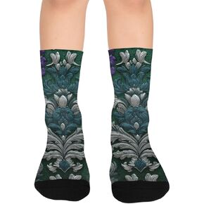 جوارب Regal Baroque Texture Purple للمشي لمسافات طويلة - جوارب شتوية سميكة دافئة للأولاد والبنات الصغار للمدرسة، والارتداء اليومي والأنشطة الخارجية in Kuwait