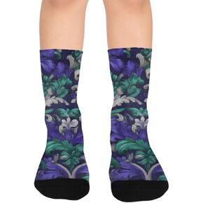 جوارب ليلية منسوجة باللون الأرجواني للمشي لمسافات طويلة - جوارب شتوية سميكة دافئة للأولاد والبنات الصغار للمدرسة، والارتداء اليومي والأنشطة الخارجية in Kuwait