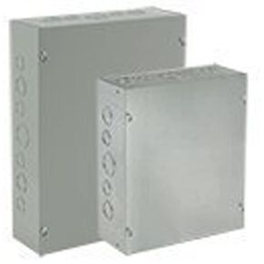 Hoffman ASE24X24X6 Pull Box, Screw Cover with Knockouts, Steel, 24" x 24" x 6", Gray in Kuwait