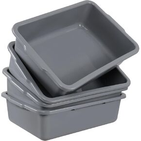 4 عبوات من أحواض الحافلات الكبيرة سعة 32 لترًا، صينية الحافلات التجارية/حوض الأطباق/أحواض الغسيل، باللون الرمادي in Kuwait