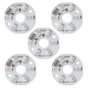 Upgraded 5V 3W Colorful Gradient LED Chip with Remote Control, Dimmable Full Color 5050 RGB SMD Chip on 31mm Circular Aluminum Plate Heat Sink Base for Night Light & DIY Lighting Fixtures in Kuwait