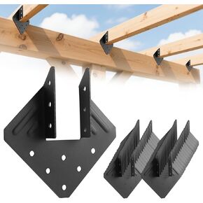 14-Gauge(2MM) Heavy Duty Hurricane Ties,30Pcs Black Joist Hangers,Hurricane Straps Fit 2x4,2x6 Truss to Rafter Connector for Roofing Trusses Wood Timber,Roof Brackets,Seismic Joist Hangers in Kuwait