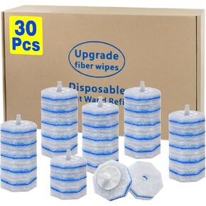 30 Count Toilet Wand Refills for Clorox, Disposable Toilet Wand Refill Compatible with Clorox ToiletWand Clean System, Upgrade Fiber Bowl Cleaner Brush for Closestool Cleaning.（not included brush rod） in Kuwait