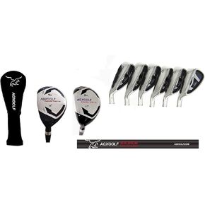 مجموعة مكاوي XS Tour Magnum لليد اليسرى للرجال مع # 4 و5 هجينة + نعل عريض 6 و7 و8 و9 مكاوي، إسفين رمي + إسفين رملي إضافي؛ طول عادي أو طويل، اختر Flex: USA Bilt in Kuwait