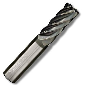 SCT20617 SV6 6-Flute, 3/8" Diameter, 1-1/4" Cutting Length, .120" Corner Radius, Center Cutting, 3" OAL, Coated, 3/8" Shank Dia., High Performance Variable Helix Carbide Endmill for Ferrous Materials in Kuwait