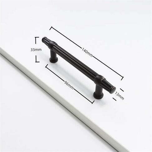 Solid Cabinet Handles Wardrobe Pull Cupboard Door Kitchen Retro Pulls 1Pcs(Black brown-C96mm) in Kuwait