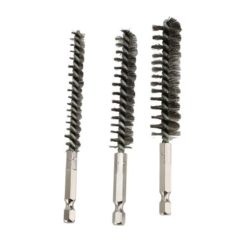 6pcs Bore Brushes for Power Drill, Stainless Steel Twisted Wire Brush Set, Durable Rust Removal Tools for Garage and Automotive in Saudi Arabia