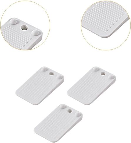3 Pieces Furniture Levelers Anti Slip Shims Stackable Level Wedge Flexible Hard Wedges PVC Material Suitable for Home Furniture Doors Floors, White in Saudi Arabia