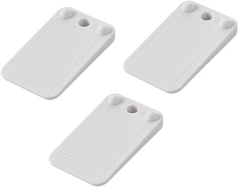 3 Pieces Furniture Levelers Anti Slip Shims Stackable Level Wedge Flexible Hard Wedges PVC Material Suitable for Home Furniture Doors Floors, White in Saudi Arabia