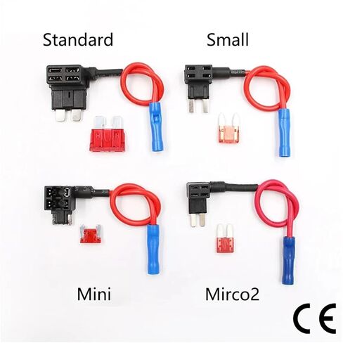 12V Fuse Holder Add-a-Circuit TAP Adapter Micro2 Small Standard ATM APM Blade Auto Fuse with Holder with 10A Blade Car Fuse(Standard) in Saudi Arabia
