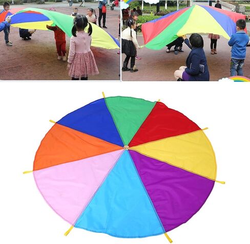 Aramox Kids Play Parachute, Oxford Fabric, 2m Diameter, Outdoor Team Parachute Toy for Nursery School Activities in Saudi Arabia