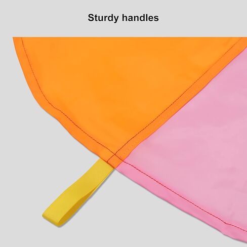 Kids Parachute Exercise Toy 4 Colors 8 Handles Promote Cooperation Multicolored Parachute Outdoor Game in Saudi Arabia