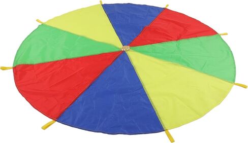 Parachute Game for Kids, Multicolored Outdoor Toy with 8 Handles, Promotes Cooperation for Birthday Parties, Picnic, Family Reunions in Kuwait