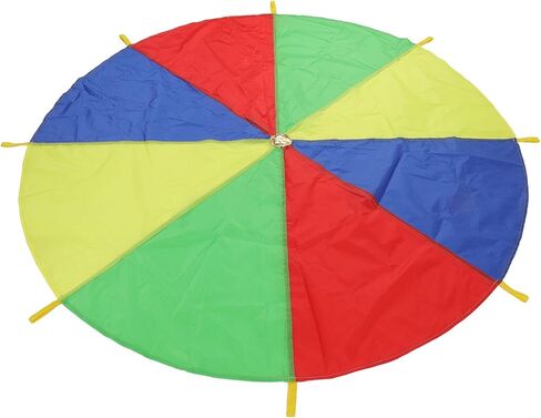 Parachute Game for Kids, Multicolored Outdoor Toy with 8 Handles, Promotes Cooperation for Birthday Parties, Picnic, Family Reunions in Kuwait