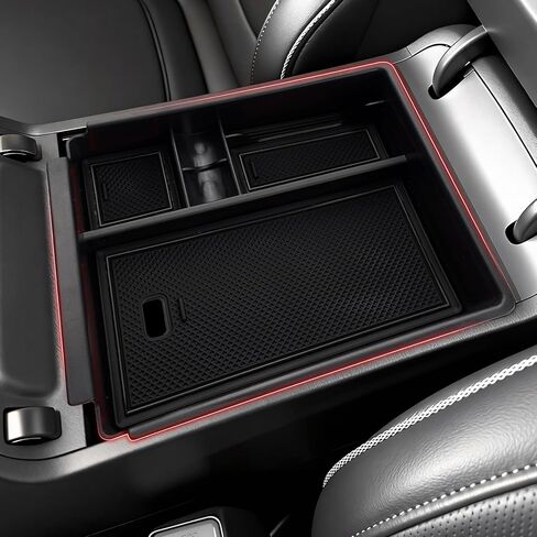 منظم وحدة التحكم المركزية من Autoorder لـ 2022 2023 2024 Hyundai Santa Cruz Accessories مسند الذراع صندوق تخزين صينية إدراج ثانوية مع 2 حصائر ملونة in Kuwait