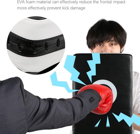 Zopsc Anatomically Curved Boxing Foot Target for Intense Training - Kick for, Taekwondo - PUEVA Material - Blackwhite in Saudi Arabia
