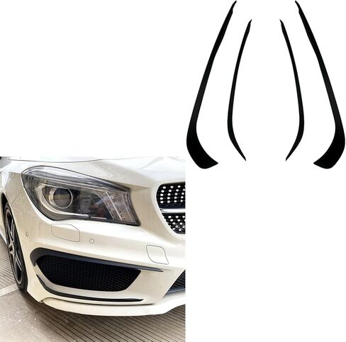 Compatible with Benz CLA-Class C117 CLA200 260 CLA45 AMG 2013-2015, Front Bumper Side Air Knife Spoiler, Canard Splitter, Car Fog Light Trim, Exterior Decoration in Saudi Arabia