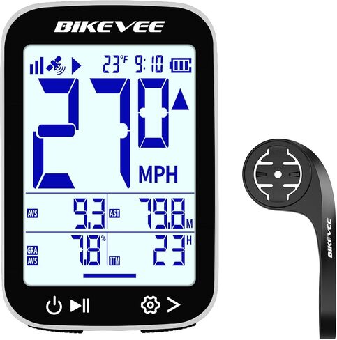 Wireless Cycling GPS Computer with Auto Backlight, Bicycle Odometer MPH KM/H, Waterproof Bike Speedometer with Cycling Speed Tracker 2.4'' LCD Display in Kuwait