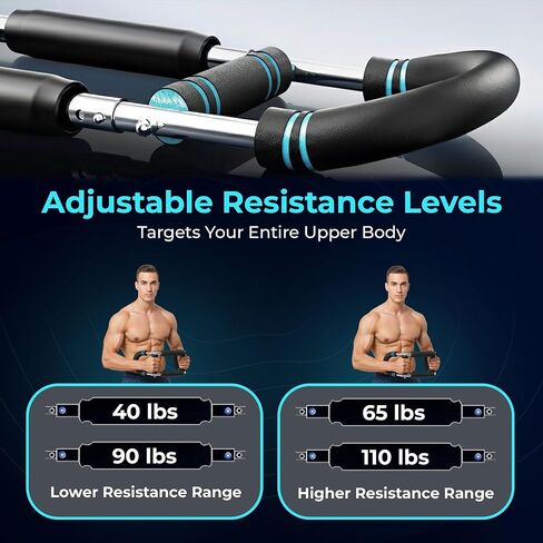 Advanced Twister Arm Trainer – Heavy 65–110 lbs Resistance Bar for Upper Body Strength – Chest, Arms, Shoulders & Back – High Intensity Home Gym Equipment with Non-Slip Foam Handles in Kuwait