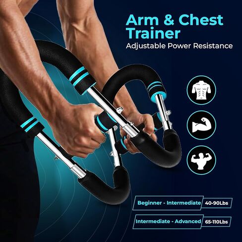 Advanced Twister Arm Trainer – Heavy 65–110 lbs Resistance Bar for Upper Body Strength – Chest, Arms, Shoulders & Back – High Intensity Home Gym Equipment with Non-Slip Foam Handles in Kuwait