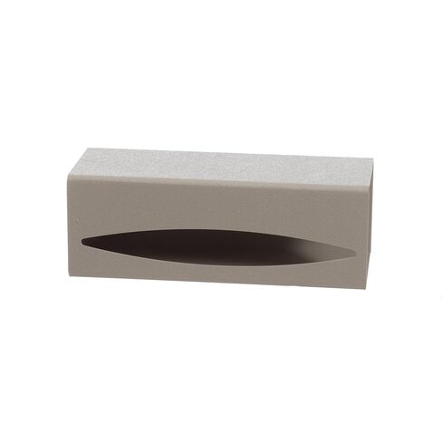 Bag Dispenser; Single; Holds one roll of Bags; Keyholes for Vertical or Horizontal Wall mounting; Quartz Beige ABS Plastic; Made in The USA; Dims: 3.95"L x 10.10"W x 3.60"H in Kuwait