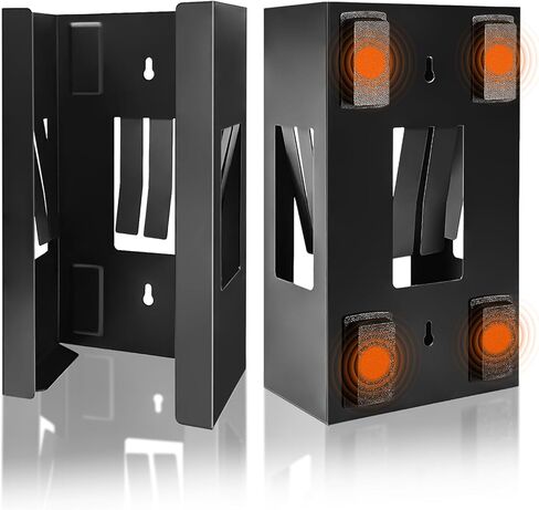 2 Pcs Magnetic Glove Dispenser, Disposable Gloves Box Holder, Holds Boxes of Towels, Wipes and Tissues, Suitable for Wall mounting, Kitchen, Fridge, Office, Workshops, Garage, toolboxes, (Black) in Kuwait