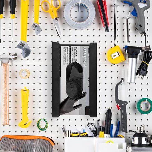 2 Pcs Magnetic Glove Dispenser, Disposable Gloves Box Holder, Holds Boxes of Towels, Wipes and Tissues, Suitable for Wall mounting, Kitchen, Fridge, Office, Workshops, Garage, toolboxes, (Black) in Kuwait