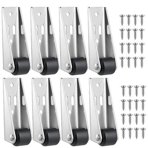 4 قطع من عجلات إصلاح باب غرفة النوم، عجلات ثابتة متعددة الوظائف مقاس 0.9 بوصة، عجلات صغيرة من النايلون والفولاذ للأثاث الخشبي in Kuwait