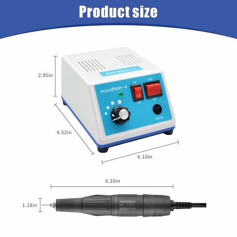 Upgraded Marathon-4 Micromotor, H37L1 Micromotor Handpiece, 0-35,000 RPM Micro Motor for Woodcarving, Silicone, Glasswork, Artware, Ceramics, Jewelry & DIY Crafts in Kuwait