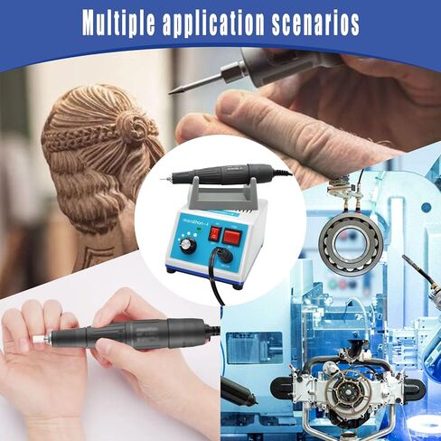 Upgraded Marathon-4 Micromotor, H37L1 Micromotor Handpiece, 0-35,000 RPM Micro Motor for Woodcarving, Silicone, Glasswork, Artware, Ceramics, Jewelry & DIY Crafts in Kuwait