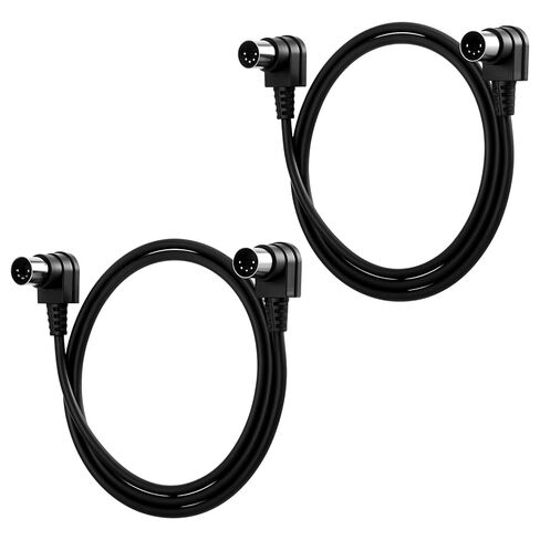 2 Pack MIDI Cables 3.2FT /1m MIDI Cable Right Angle 5 Pin MIDIs Cable Male to Male 5-Pin MIDIs Cables Compatible Stable & Fast Transmission and for Interface Pedal Board Keyboard in Saudi Arabia