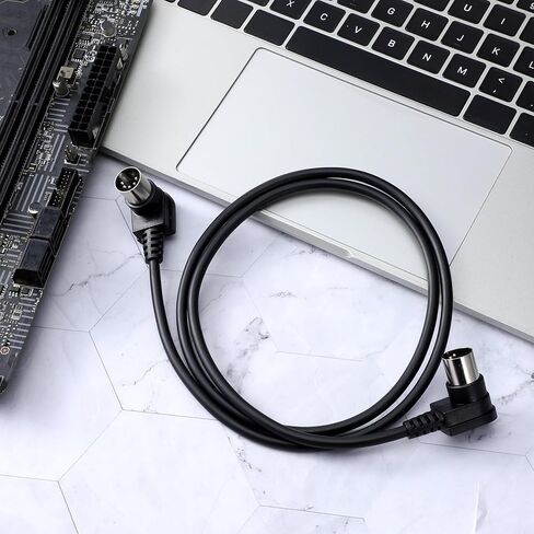 2 Pack MIDI Cables 3.2FT /1m MIDI Cable Right Angle 5 Pin MIDIs Cable Male to Male 5-Pin MIDIs Cables Compatible Stable & Fast Transmission and for Interface Pedal Board Keyboard in Saudi Arabia