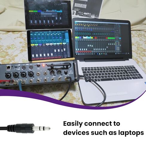 4Pcs Type-A MIDI to 3.5mm Adapter | Include 14" & 6" TRS 3.5mm Male to MIDI Female 5 Pin DIN Breakout Cable | Ultra-Compact Plug | for Synths Keyboards DAWs in Saudi Arabia