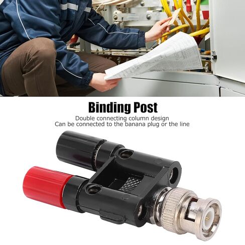 Marhynchus Double Connecting Column BNC Male to 4mm Binding Connector Post Adapter for Electricity Test in Saudi Arabia