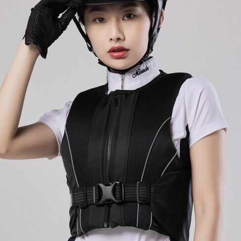 Adults Women Men Horse Riding Safety Vest Protector, Black Soft Thicken Equestrian Safety Vest,Bodyguard Protective Gear in Saudi Arabia
