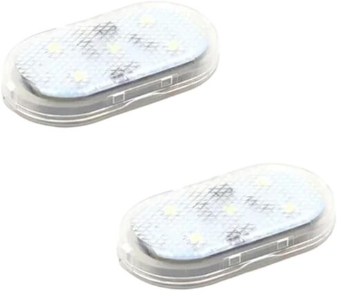 2 قطعة LED أضواء باب السيارة مغناطيسيا التبديل Rechageable ترحيب تحذير ضوء السيارة الداخلية المضادة للتصادم غرفة تخزين ضوء in Saudi Arabia