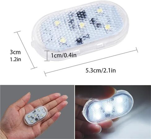 2 قطعة LED أضواء باب السيارة مغناطيسيا التبديل Rechageable ترحيب تحذير ضوء السيارة الداخلية المضادة للتصادم غرفة تخزين ضوء in Saudi Arabia