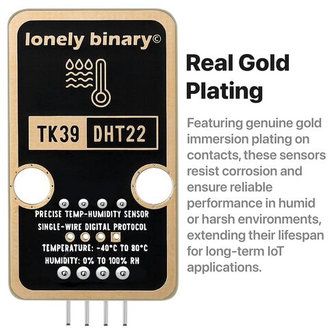 6 قطع DHT22 DHT11 الإصدار الذهبي مجموعة مستشعر درجة الحرارة والرطوبة الرقمية AM2302 مراقب محطة الطقس لـ Arduino ESP32 S3 Raspberry Pi Project in Kuwait