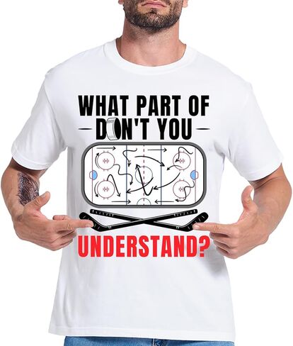 What Part of Hockey Don't You Understand? Ice Hockey Men Women T-Shirt Funny Ice Hockey Coach Player Fans T-Shirt in Saudi Arabia