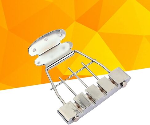 Healifty Plated Adjustable Guitar Tailpiece Replacement for 4 String Jazz Archtop Bass Guitar Durable Zinc Alloy Bridge Part Easy Installation for Music Bands and Diy Repairs in Saudi Arabia