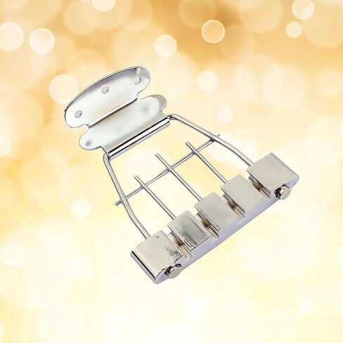 Healifty Plated Adjustable Guitar Tailpiece Replacement for 4 String Jazz Archtop Bass Guitar Durable Zinc Alloy Bridge Part Easy Installation for Music Bands and Diy Repairs in Saudi Arabia