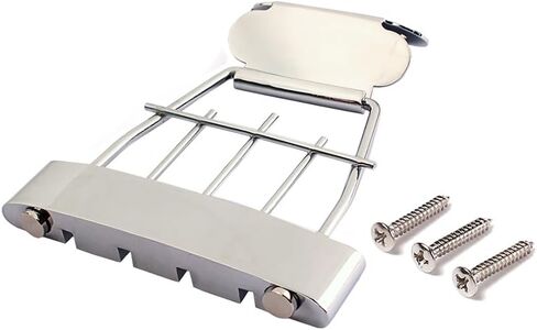 Healifty Plated Adjustable Guitar Tailpiece Replacement for 4 String Jazz Archtop Bass Guitar Durable Zinc Alloy Bridge Part Easy Installation for Music Bands and Diy Repairs in Saudi Arabia
