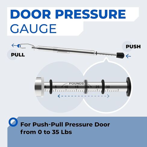 Push-Pull Door Pressure Gauge 0 to 35 Lbs with Plastic Protective Tube for ADA Requirement Trigger Pull Push Door Test Tool in Kuwait